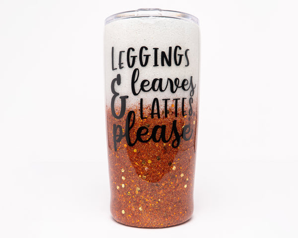 Pumpkin Spice Glitter Tumbler