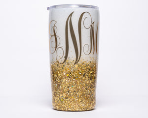 Monogram Glitter Tumbler
