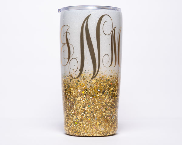 Monogram Glitter Tumbler