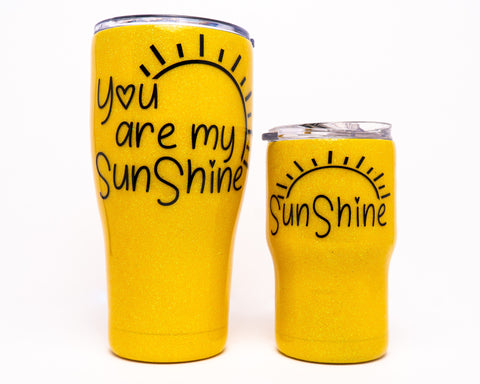 Mommy and Me Sunshine Glitter Tumbler