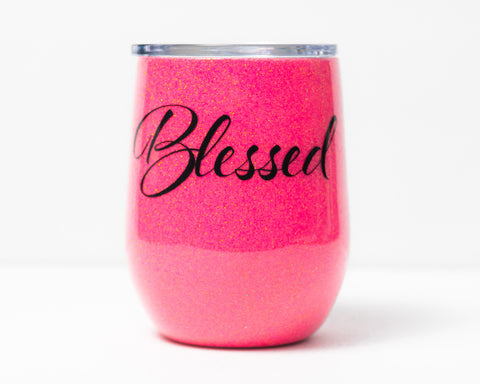 Blessed Glitter Tumbler